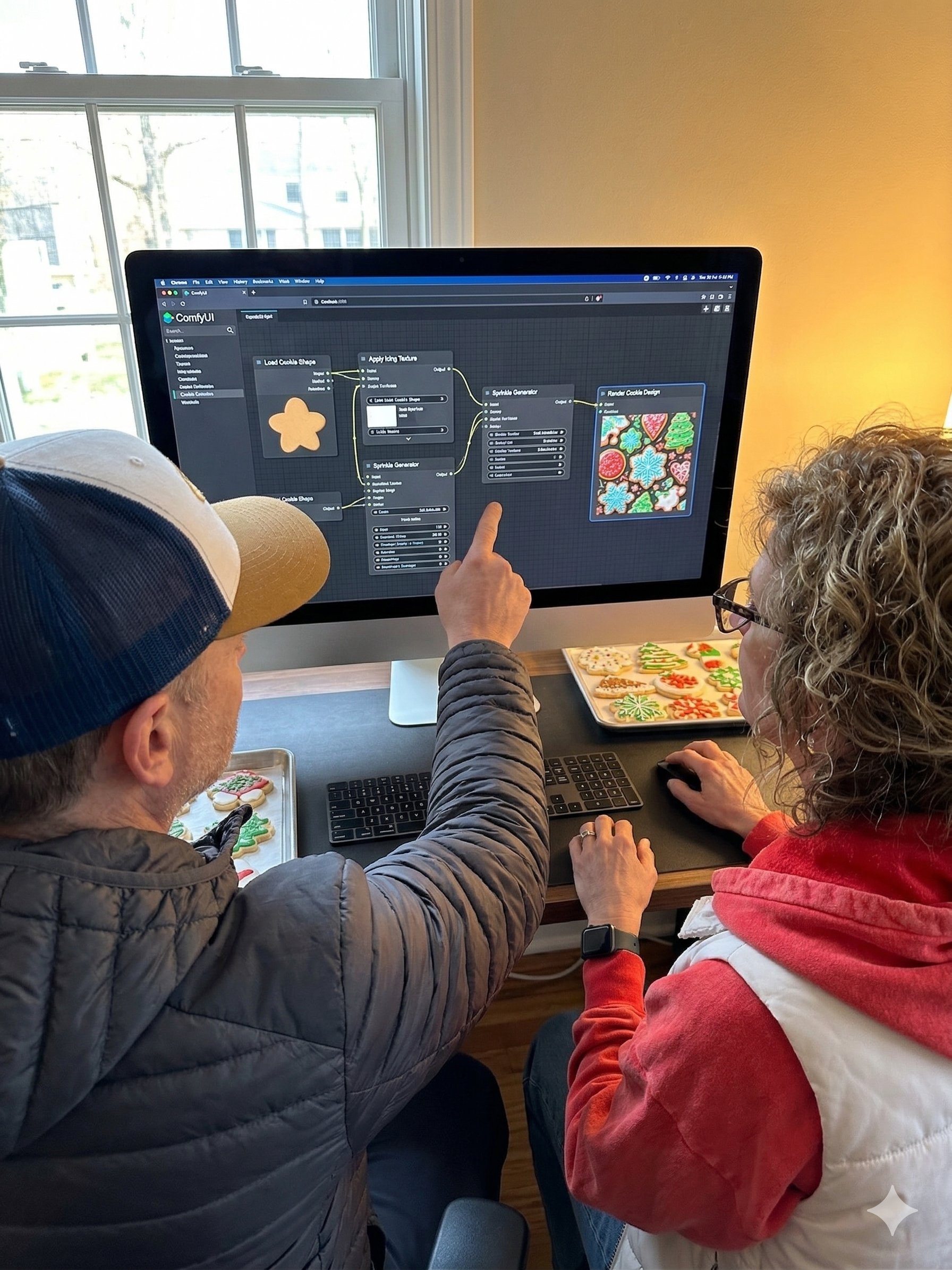 Designing custom cookie concepts at the computer